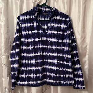Like NEW! Eddy Bauer, Blue and White Tie-Dye Pullover